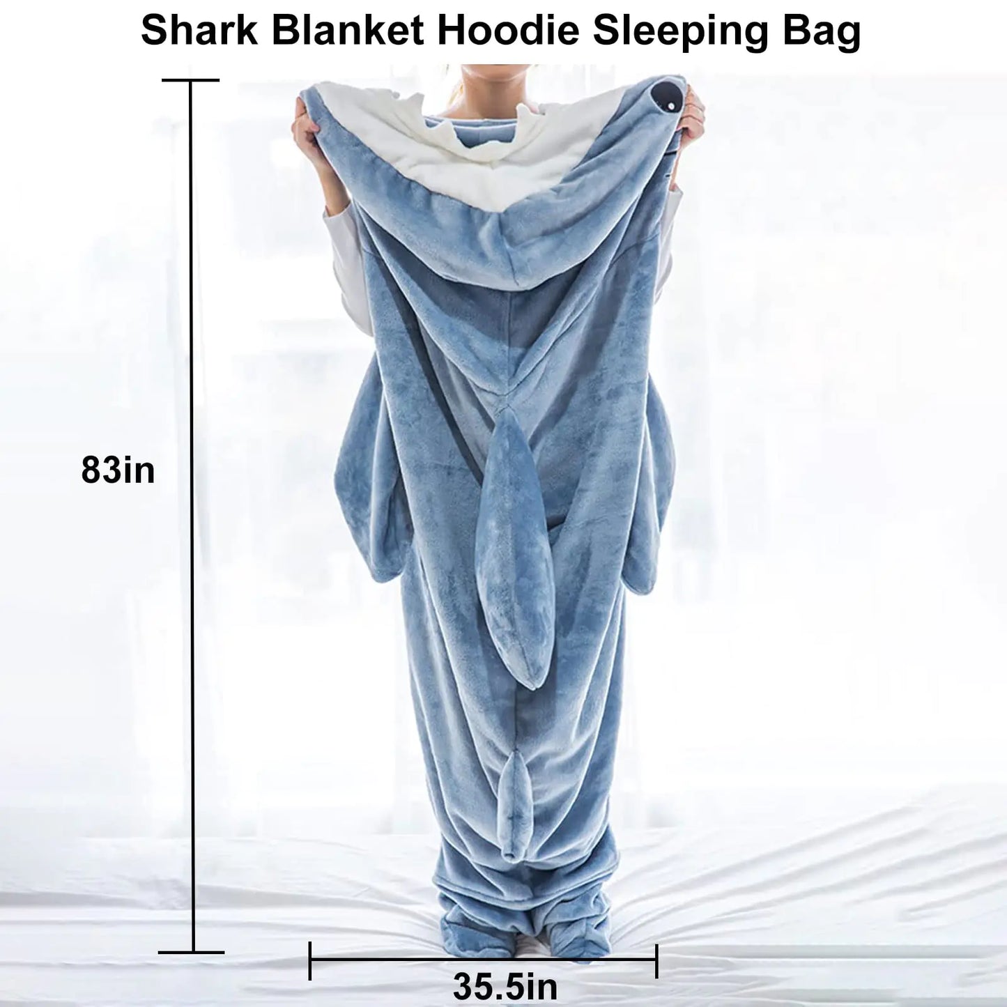 Shark Snuggie Wearable Blanket, Shark Week Attire, Shark Full Body Blanket