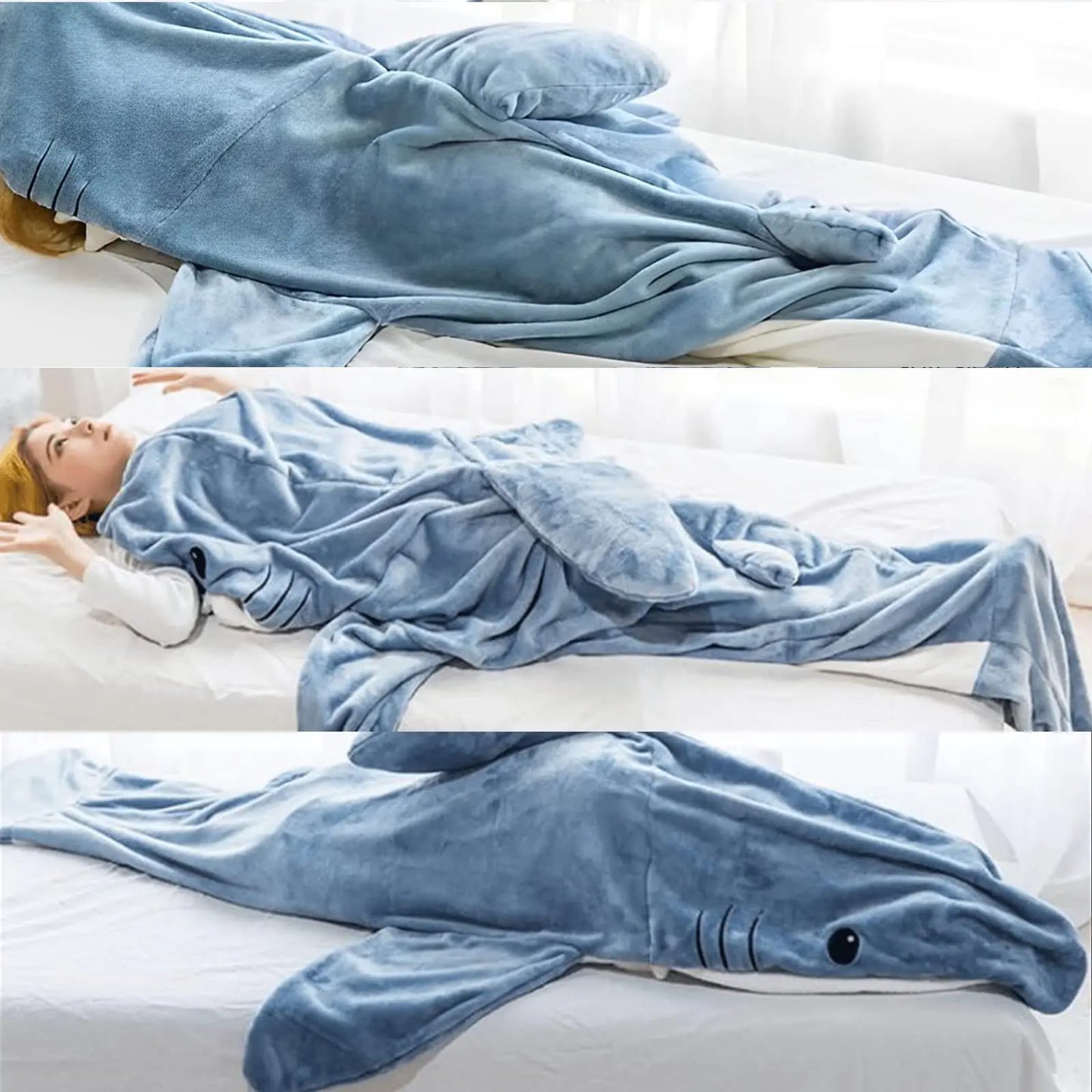 Shark Snuggie Wearable Blanket, Shark Week Attire, Shark Full Body Blanket